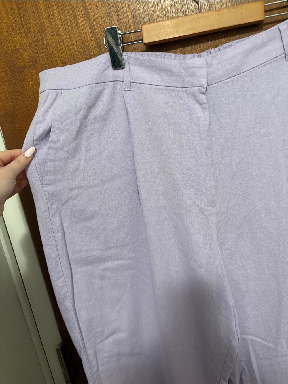 NWT Old Navy Extra High-Waisted Wide-Leg Linen-Blend Taylor Pants - Picture 3 of 8
